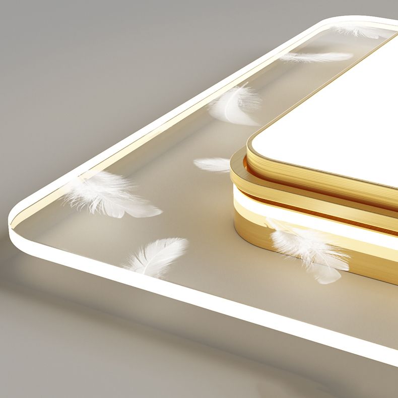 3 Light Ceiling Lamp Modern Style Metal Ceiling Lighting for Living Room