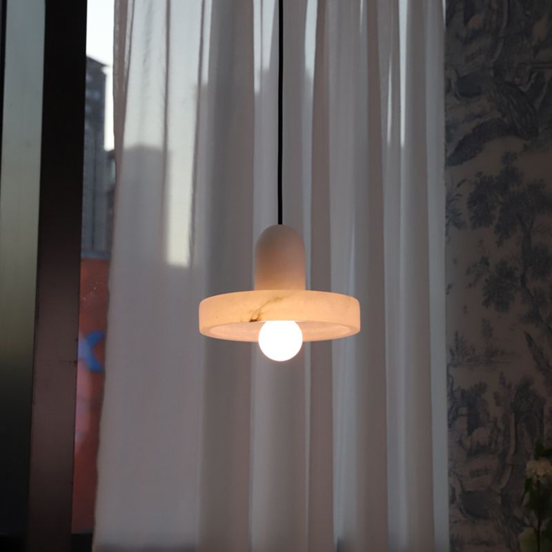 Éclairage suspendu de forme unique Marbre de style moderne 1 pendentif léger pour le chevet