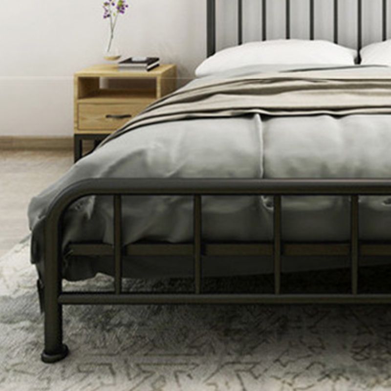 Modern Metal Headboard Bed Arched Open-Frame Bed with Metal Legs