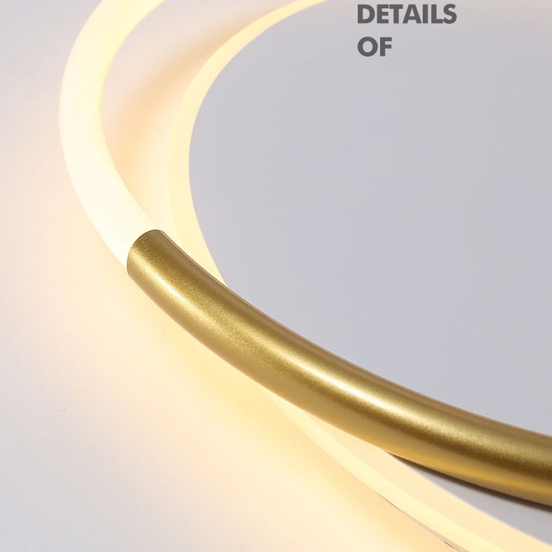 Nordic Minimalist Circles LED Plafondlamp Metal+Acryl Ring Creatief Ontwerp Verlichting Fixture in Goud