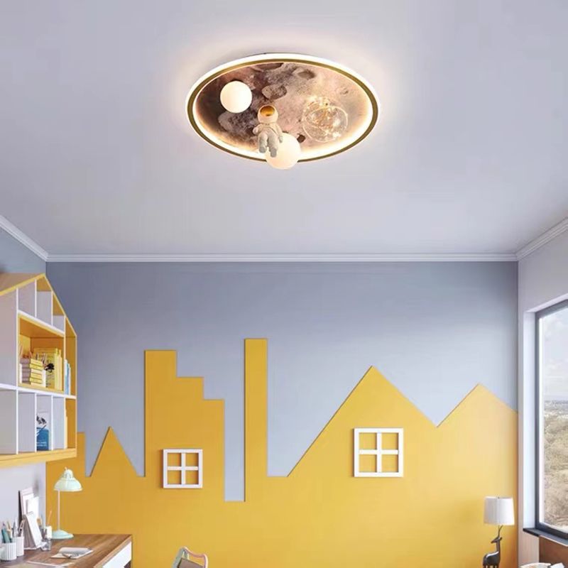 LED Acrylic Shaded Ceiling Light Children Flush Mount Lighting for Foyer