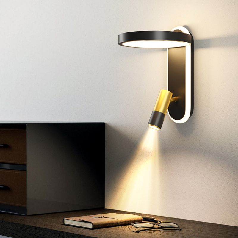Nordic Metal Wall Light Geometric LED Reading Wall Sconce for Living Room