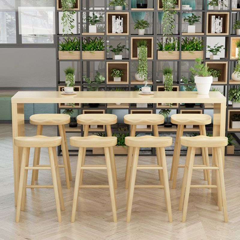 Glam Rectangle Bar Counter Table Wood Bar Counter Table for Home