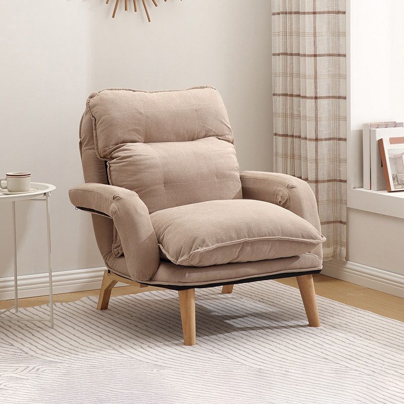 23.62" Wide Convertible Chair with Basic Four Legs Biscuit Back Armchair
