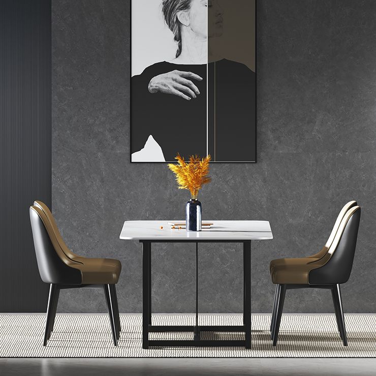 Modern 1/2/5/7 Pieces Dining Set Sintered Stone Rectangle Dining Table with Chairs