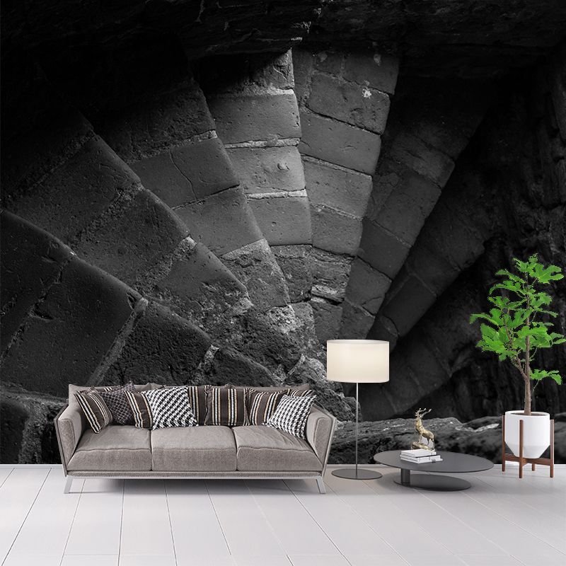 Customized Modern Stairs Building Mural Wallpaper Wall Covering for Sitting Room