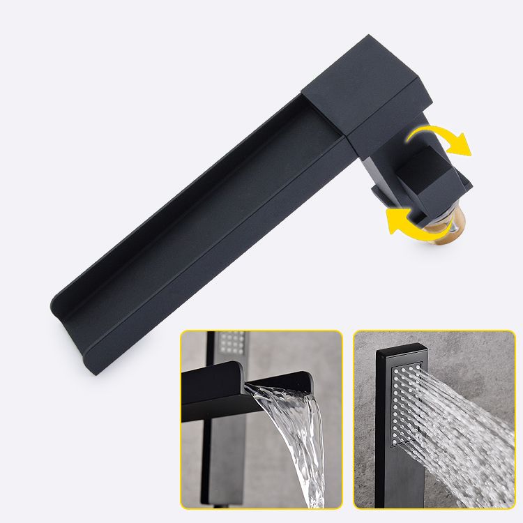 Modern Full Copper Deck Mounted Bath Faucet Trim Fixed Split Faucet Set