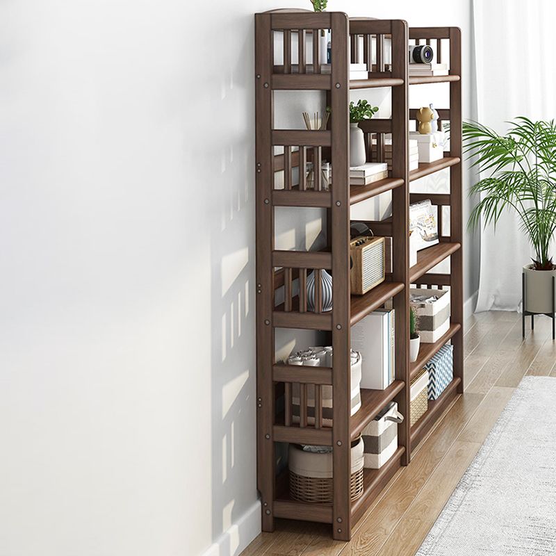 Scandinavian Style Open Back Bookshelf Standard Wooden Bookcase for Study Room