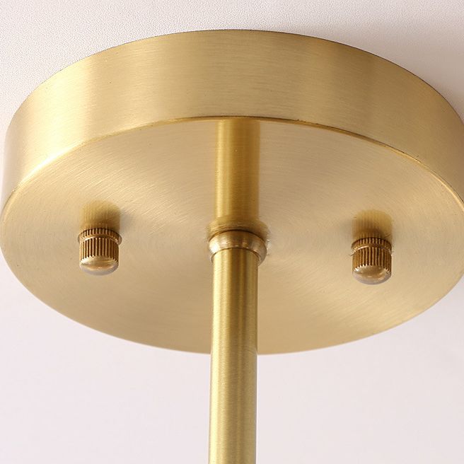 Metall freiliegende Glühbirne Halbflush Mount Leichte Dachbodenschlafzimmer Deckenmontage Leuchte in Gold