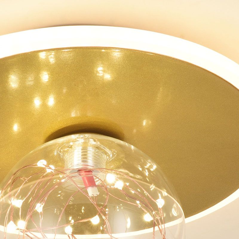 Global Glass Plafonnier moderne à 1 lumière à montage encastré à LED pour couloir
