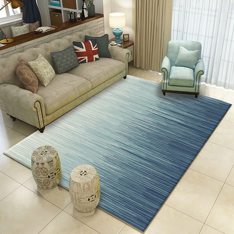 Minimalist Carpet Ombre Pattern Indoor Rug Polyester Stain Resistant Living Room Area Rug