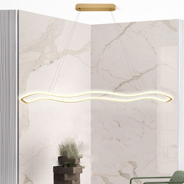 Metal Geometry Shade Island Pendant Modern Style 1 Light Island Lighting for Living Room