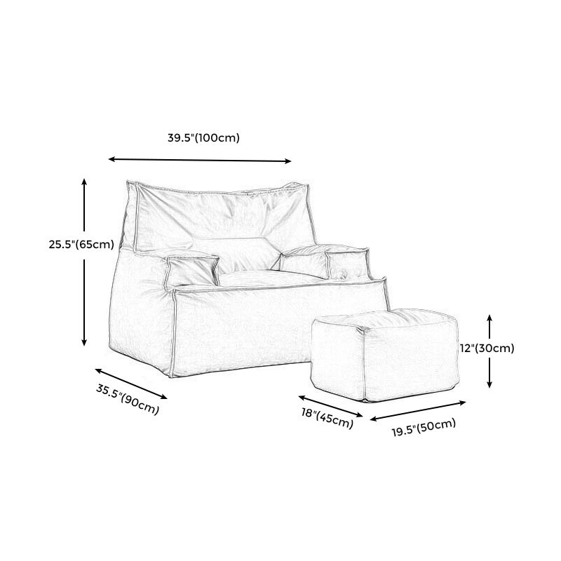 Faux Leather Arm Chair 39.3"L x 35.4" W x 25.5" H Arms Included Chair for Bedroom