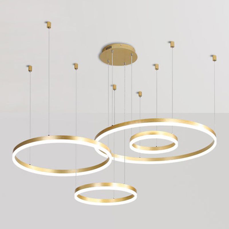 Modern Wrought Iron Hanging Ceiling Lights Tiered Pendant Chandelier for Living Room