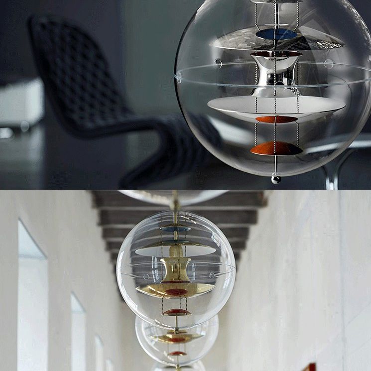 Spherical Ceiling Pendant Light Simplicity Style Glass Pendant Light for Restaurant