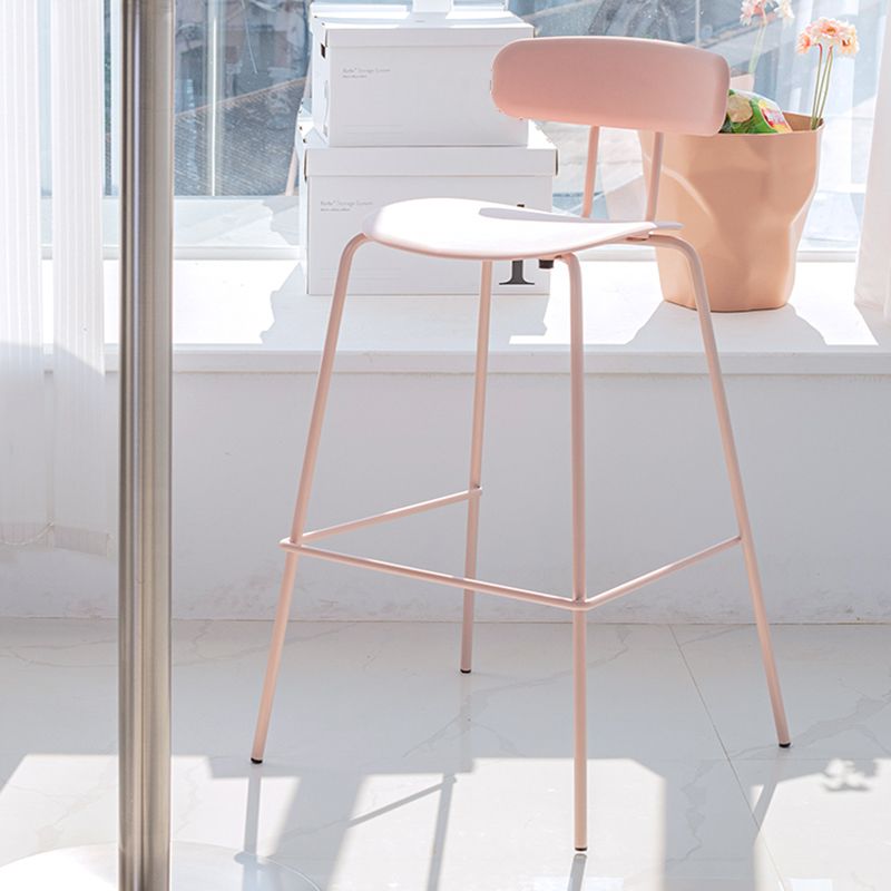 Modern Bar-stool Plastic Counter Bar Stool for Kitchen Bar with Metal Legs