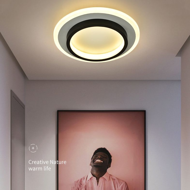 Geometric Acrylic Close to Ceiling Lamp Contemporary LED Close to Ceiling Lighting Fixture