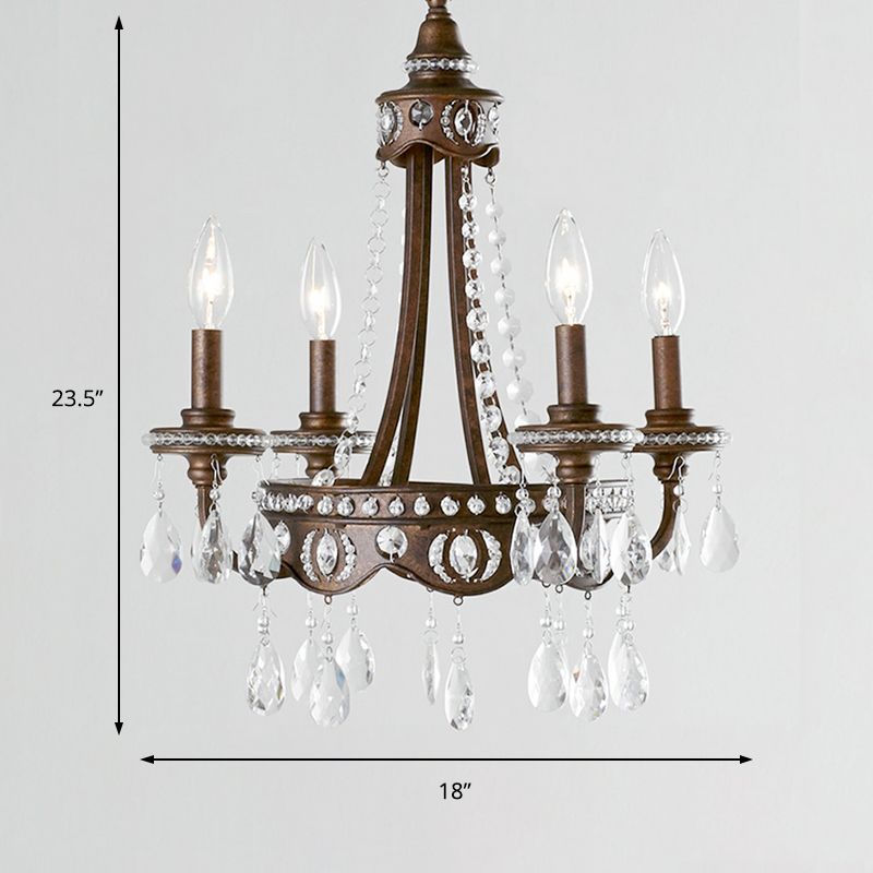 Lustre de bougie en métal Lumière nordique 4 lumières