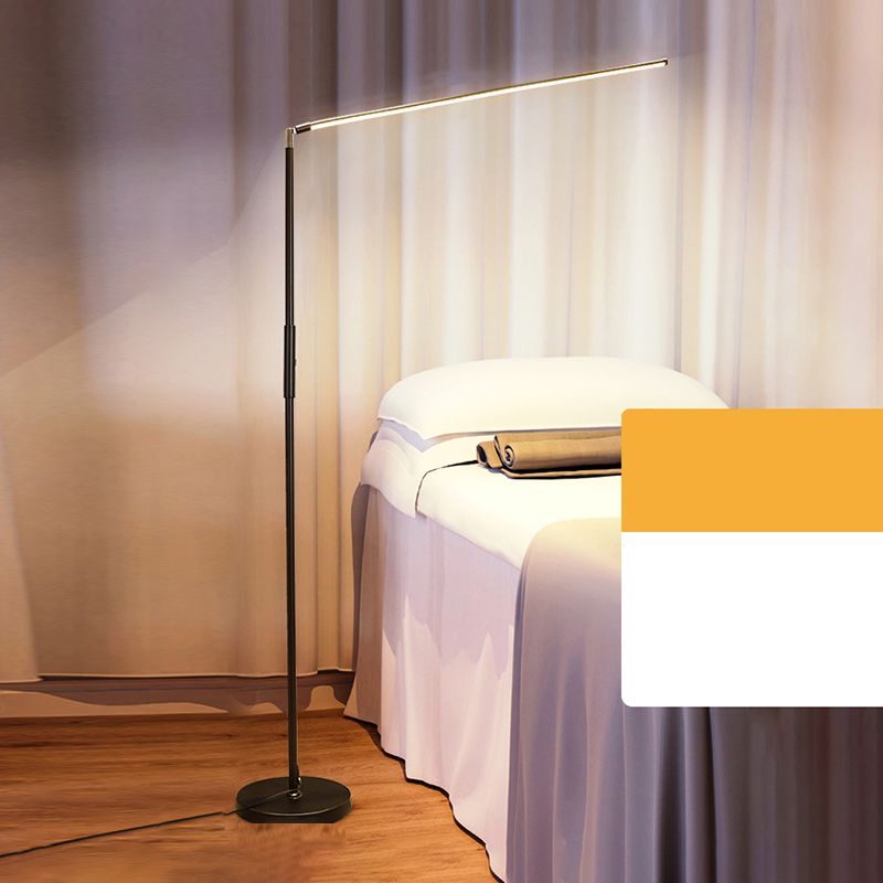 Modern Style Strip Shape Floor Lighting Metal 1 Light Floor Light for Dining Room