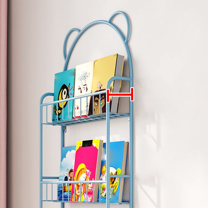 4.53"W Bookshelf Scandinavian Style Wall Mounted Bookcase for Study Room