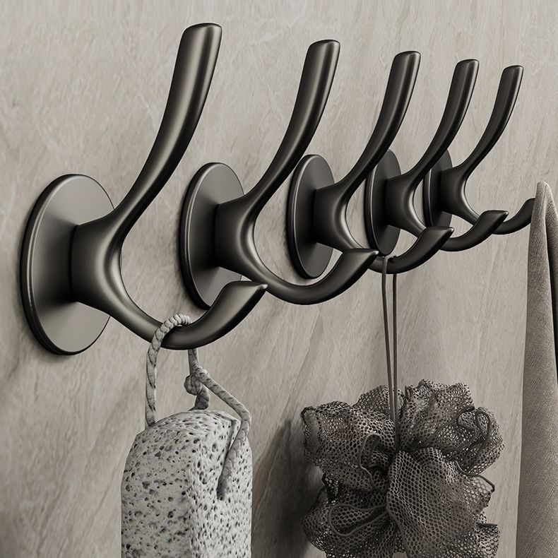 10 Piece Bathroom Accessory Set Modern Matte Grey Robe Hooks