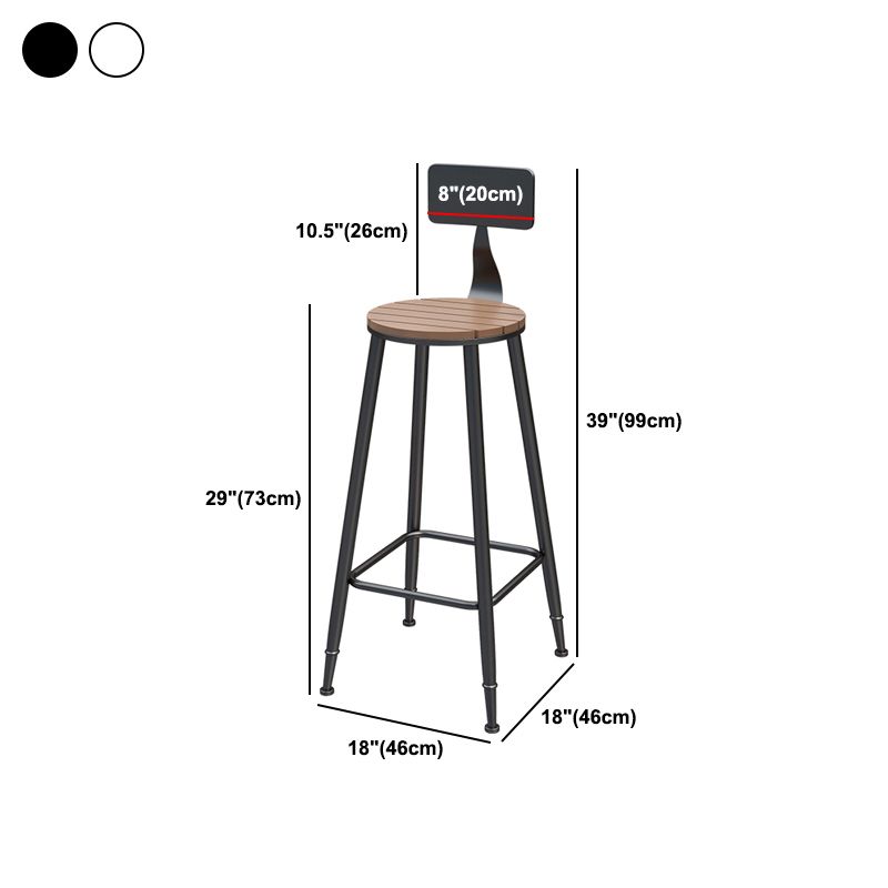 Industrial Bar Set 1/2/5 Pcs Wood Counter Height Table with Metal Barstool