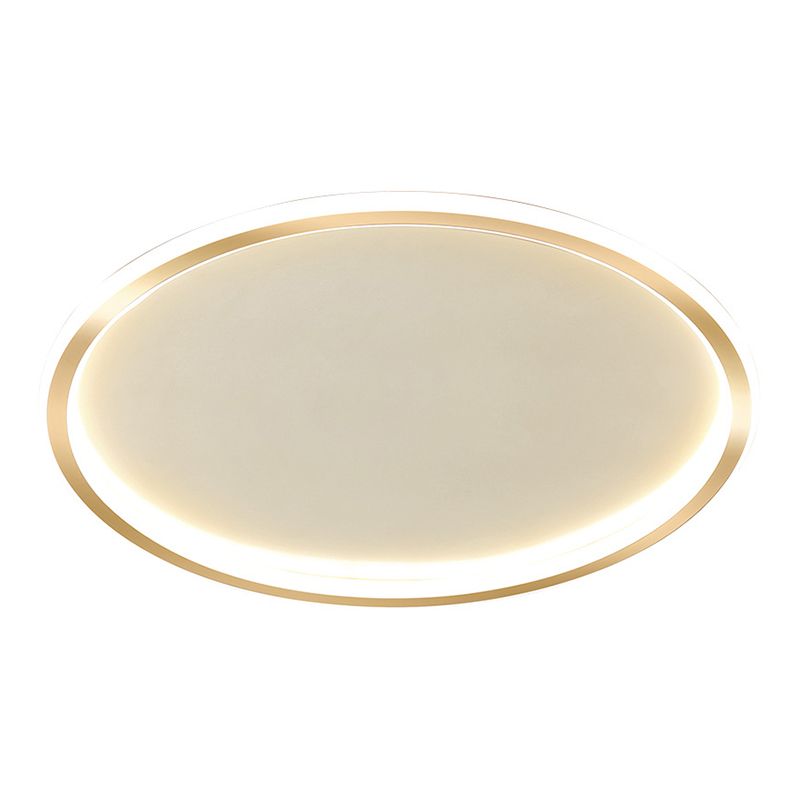 Goldfarbene LED-Deckenleuchte mit Schleifen, einfache, prägnante Acryl-Unterputzbeleuchtung für die Veranda im Flur