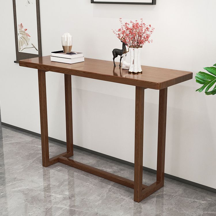 Solid Wood 1-shelf Console Table 13.78" W Rectangle Accent Table for Hall
