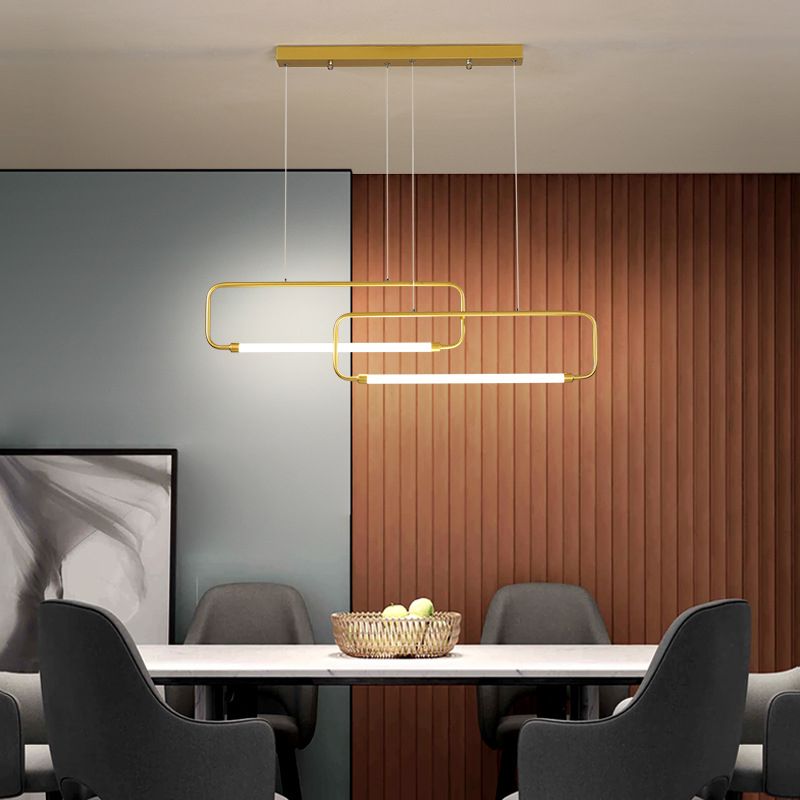 Geometrical Dining Room LED Hanging Light Acrylic Minimalist Island Ceiling Light