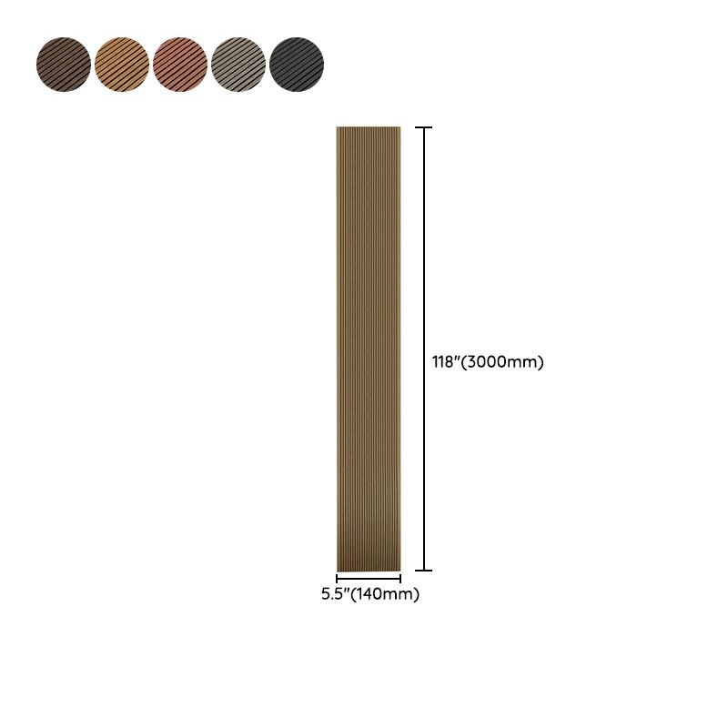 Composite Patio Flooring Tiles Striped Pattern Nailed Decking Tiles Garden