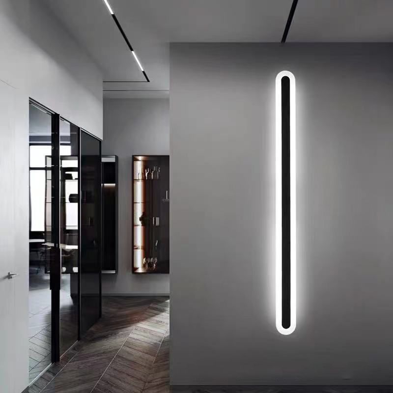 Modern Style Linear Shape Wall Sconce Metal 1 Light Sconce Lighting for Bedroom