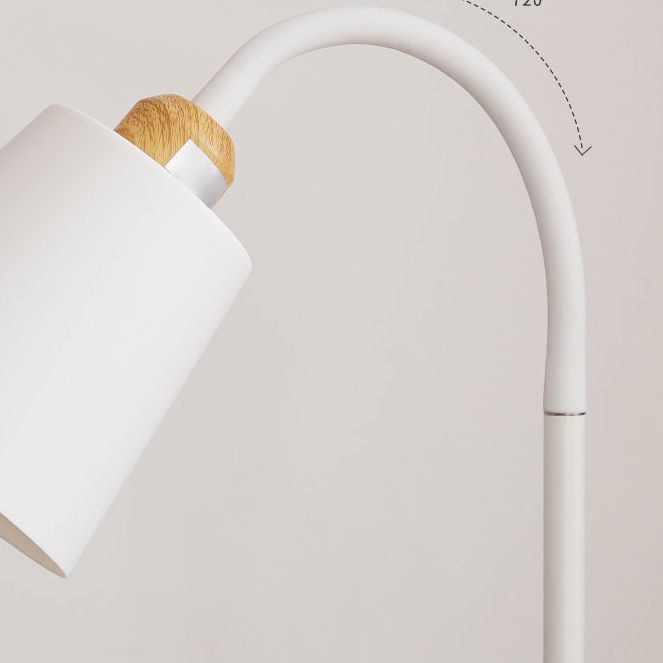 Lampada da pavimento in 1-bulbina Lampada da pavimento Macaron Lettura regolabile con tonalità in metallo conico