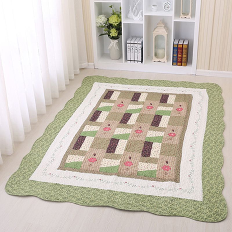 Minimalistisch decoratietapijt Meerkleurig geruit bedrukt binnentapijt Katoen antislip Huisdiervriendelijk tapijt