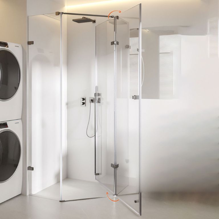 Frameless Shower Bath Door Hinged Clear Tempered Shower Doors