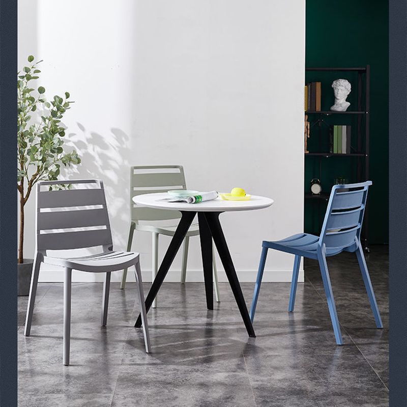 Home Dining Accent Chair Dining Room Open Back Armless Side Chair