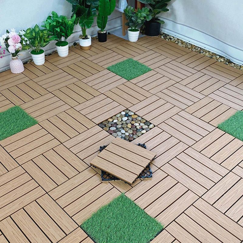 Classical Deck Tile Interlocking Wood Outdoor Flooring Flooring Tile
