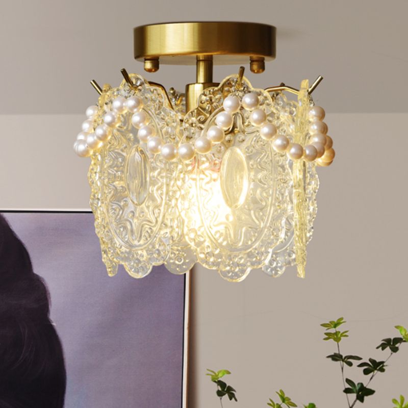 Modern Ceiling Light Creative Glass Flush Mount Ceiling Light Fixture for Bedroom