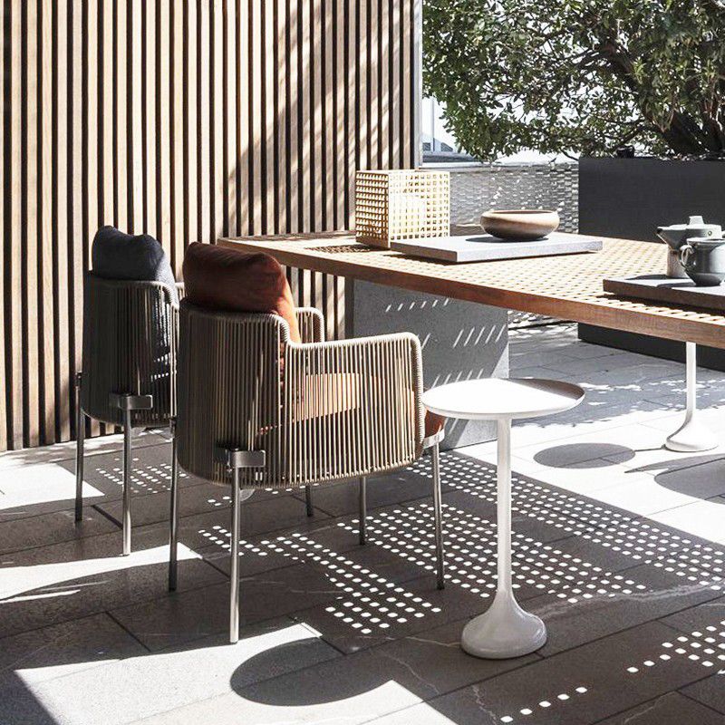 Rectangular Dining Table Set 1/2/9 Pieces Boho Wood Bistro Table Set