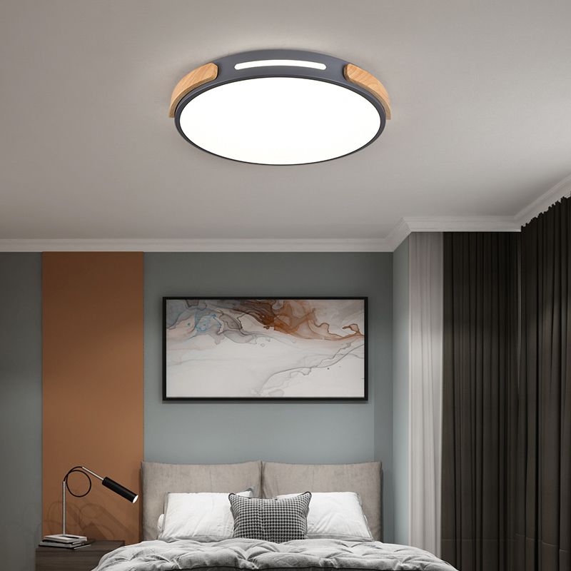 Nordic Round Shape Ceiling Light Metal LED Flush Mount Light for Living Room