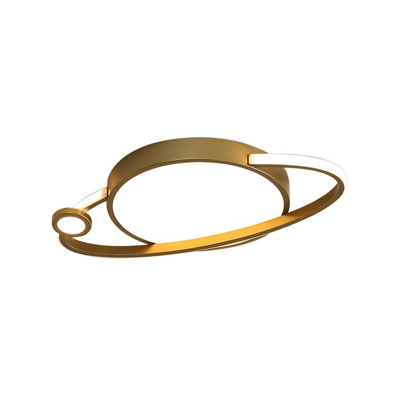 Luz empotrada circular de 12 "/ 16" de ancho Luz empotrada de techo LED dorada de estilo nórdico con difusor acrílico, luz cálida/blanca