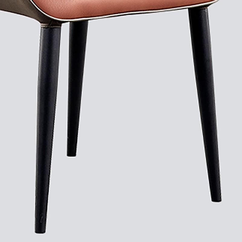 PU Leather Dining Chairs Industrial Style Arm Wingback Parsons Chair for Home