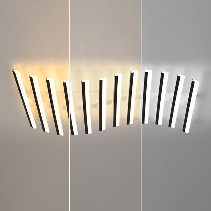 Acrylic Living Room LED Flush Ceiling Lights Linear Modern Style Flush Mount