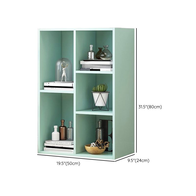 Standard Engineered Wood Bookcase Contemporary Closed Back Bookshelf