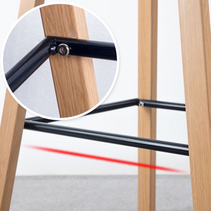 Industrial Armless Backrest Counter Stool Iron Bar Stool with Acrylic Seat for Cafe