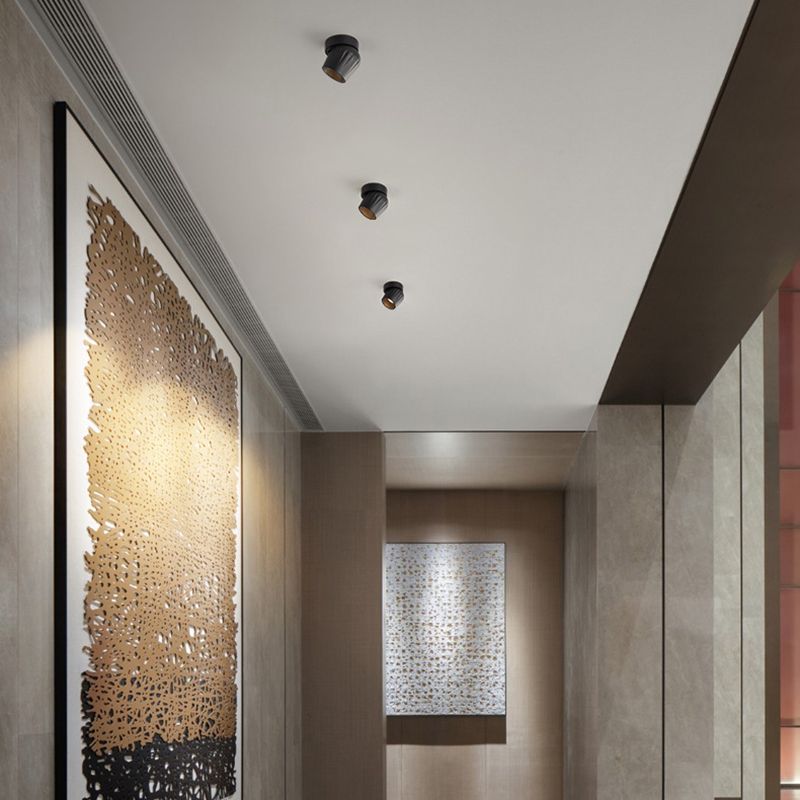 1 Light Cylinder Flush Light Simplicity Metal Flush Mount Lights