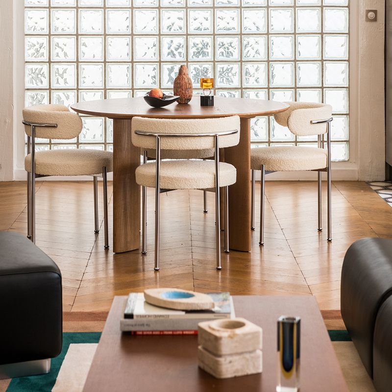 Modern Style Open Back Chair Upholstered Dining Side Chair for Indoor