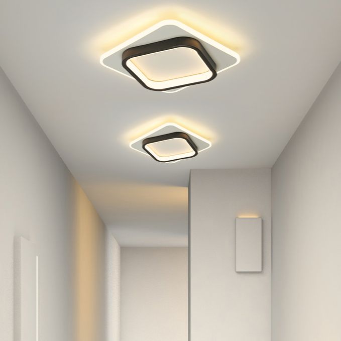 Lámpara de techo LED geométrica Lámpara de montaje empotrada simple y moderna para pasillo