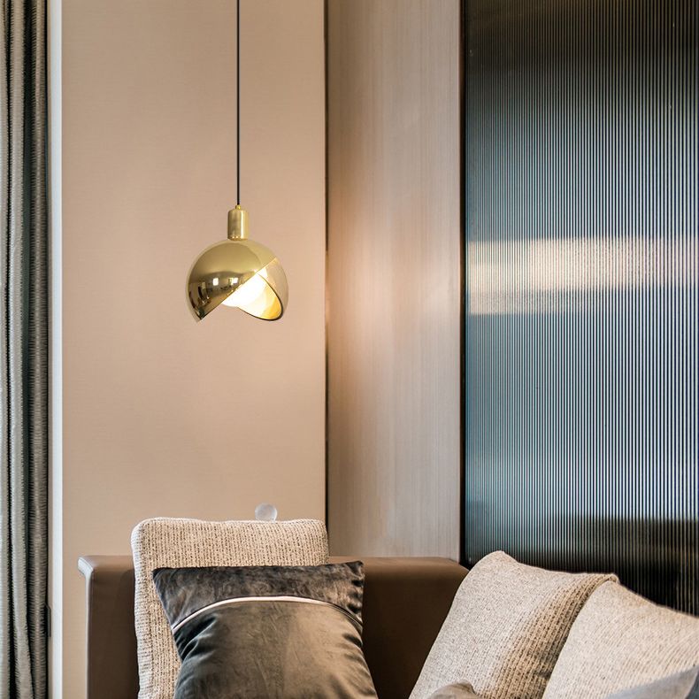 Metal Globe Hanging Light Kit Minimalist Style Hanging Pendant Light for Bedroom