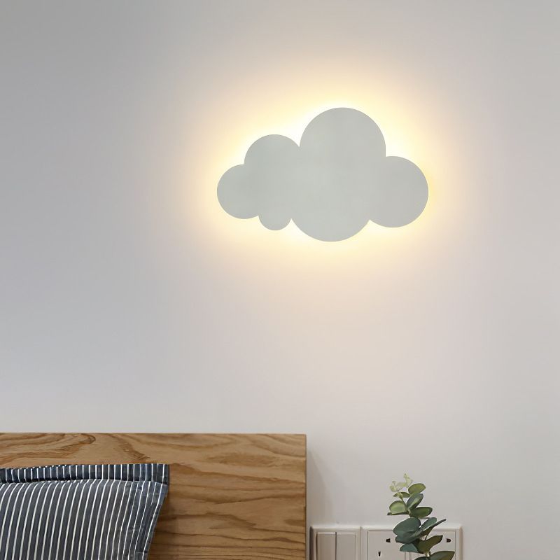 Single White Modern Wall Mounted Sconce Unique Wall Light for Foyer