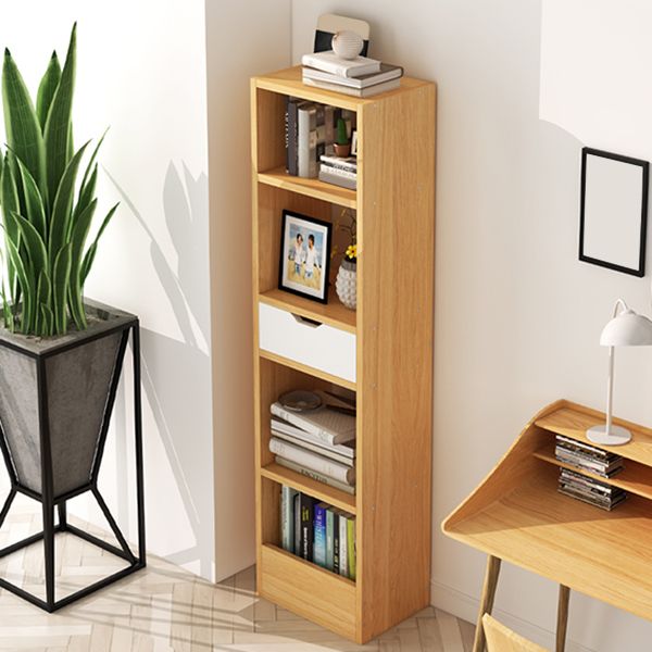 Closed Wooden Bookshelf Modern Home Living Room Corner Bookcase